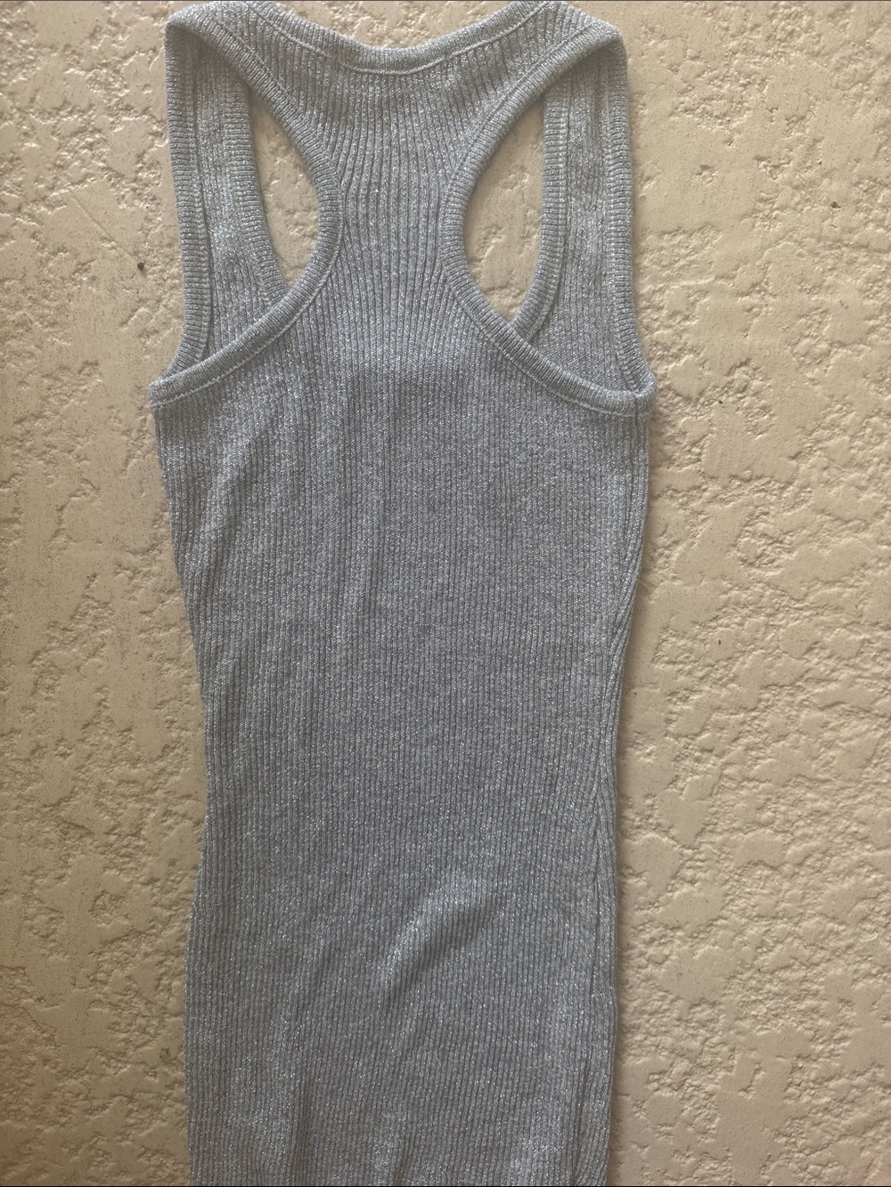 Club Monaco Gray Ribbed Racerback Tank Top - Picture 5 of 7